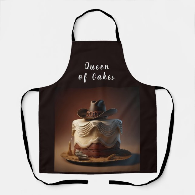 Cowboy Birthday Backen Schürze Western Cake Graphi (Vorderseite)