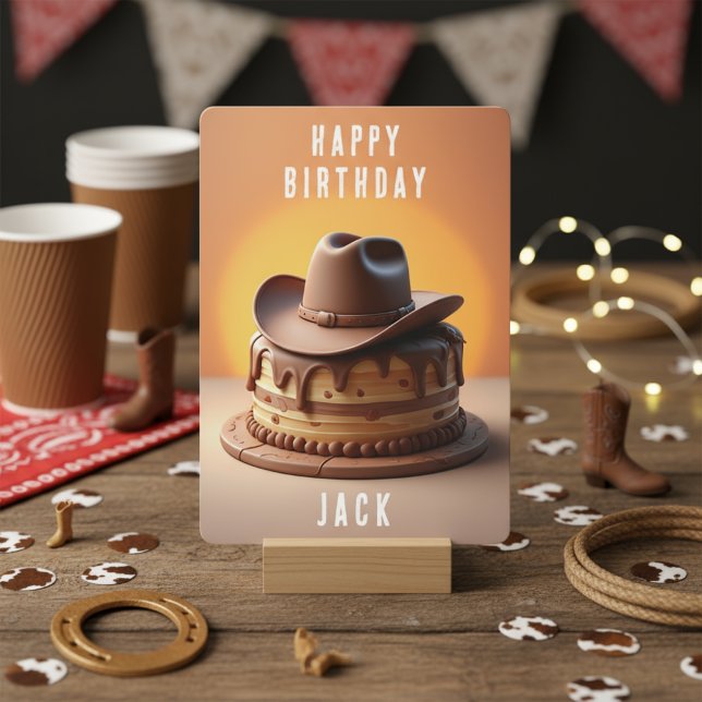 Cowboy Birthday Card Feiertagskarte (Von Creator hochgeladen)