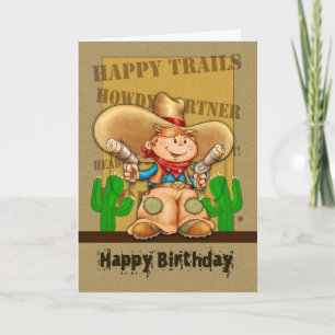 Cowboy Birthday Card - Rootin' Tootin' Birthday Karte
