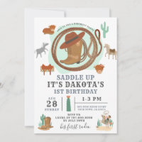 Cowboy Birthday Einladung