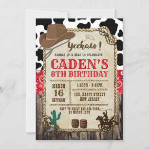 Cowboy Birthday Einladung