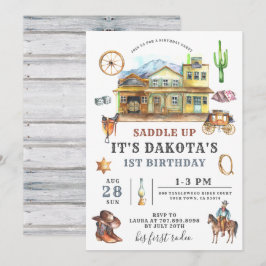 Cowboy Birthday Einladung