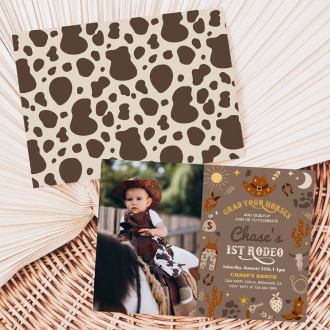 Cowboy Birthday Einladung | 1. Rodeo - Einladung (Von Creator hochgeladen)