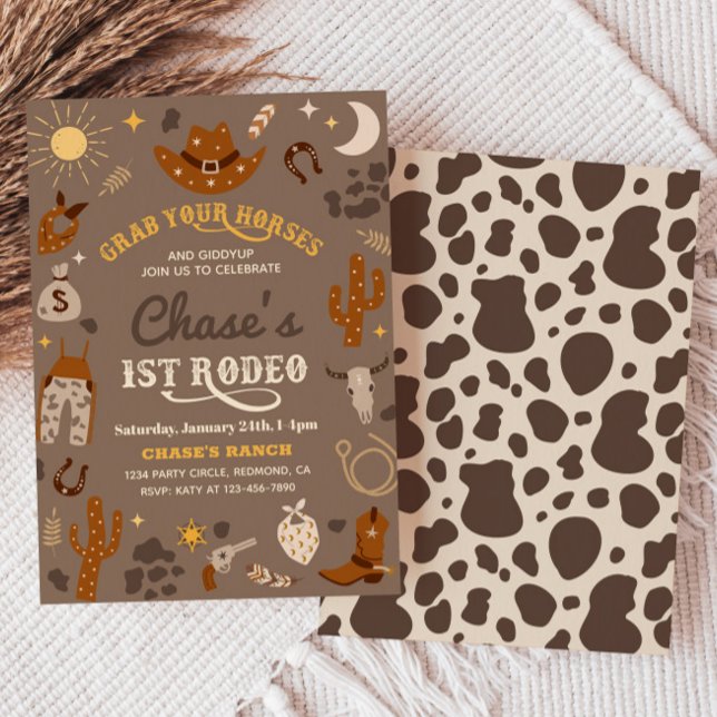 Cowboy Birthday Einladung | 1. Rodeo - Einladung (Von Creator hochgeladen)