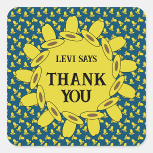 Cowboy Birthday Party Quadratischer Aufkleber