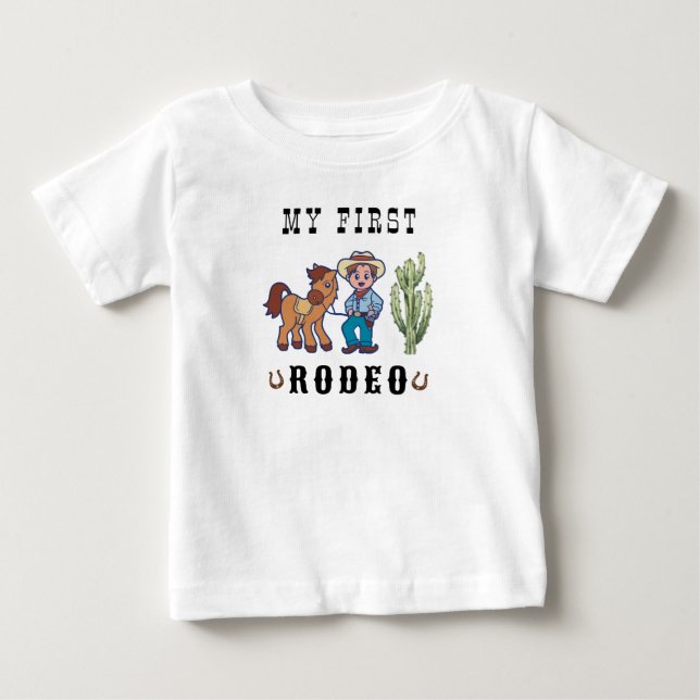 Cowboy Birthday Rodeo Party Baby T-shirt (Vorderseite)