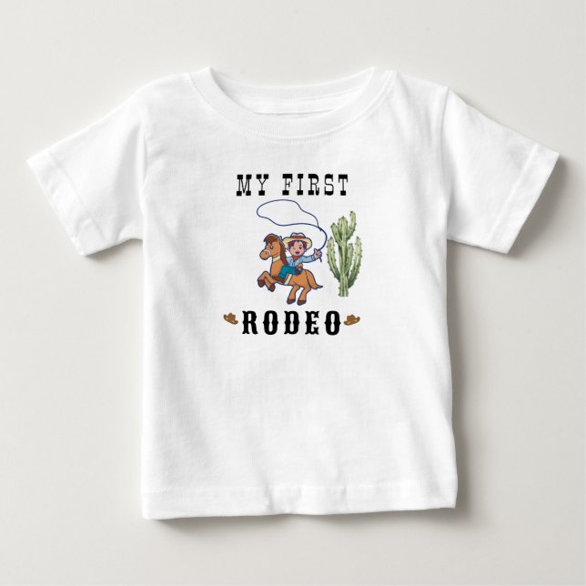 Cowboy Birthday Rodeo Party Baby T-shirt (Vorderseite)