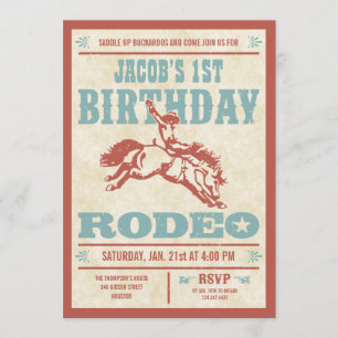 Cowboy Birthday Rodeo Party Einladungen