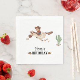 Cowboy Birthday Rodeo Party Serviette
