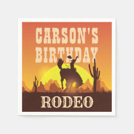 Cowboy Birthday Rodeo, Wild West, Glückwunsch zum  Serviette