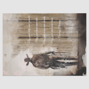 Cowboy Blessing Western Man Seidenpapier