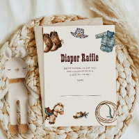 Cowboy Blue Western Rode Diaper Raffelkarte
