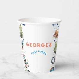 Cowboy Blue Western Wild West Geburtstag Pappbecher