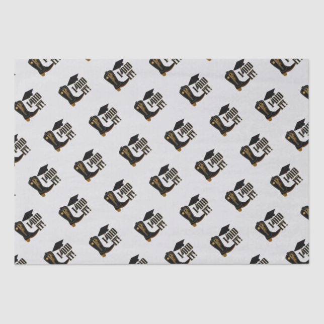 Cowboy Boot Grad Cap und Diploma Abschluss Seidenpapier (Vorderseite)