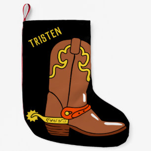 Cowboy Boot mit Spur Weihnachts-Strumpf Kleiner Weihnachtsstrumpf