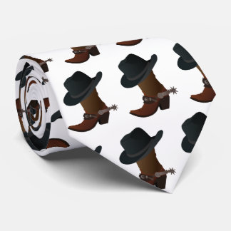 Cowboy Boot und Hat-Krawatte Krawatte