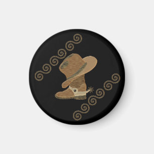 Cowboy Boot und Hut aus Magnet