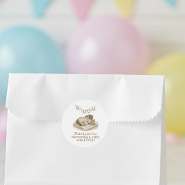 Cowboy Boots and Foal Baby Shower Runder Aufkleber