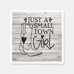 Cowboy Boots Cowgirl Country Girl Western Holz Serviette