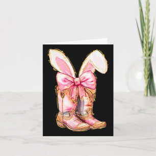Cowboy Boots Easter Bunny Howdy Coquette Karte