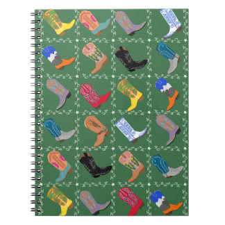 Cowboy Boots Fun Printed Spiral Notebook Journal Notizblock