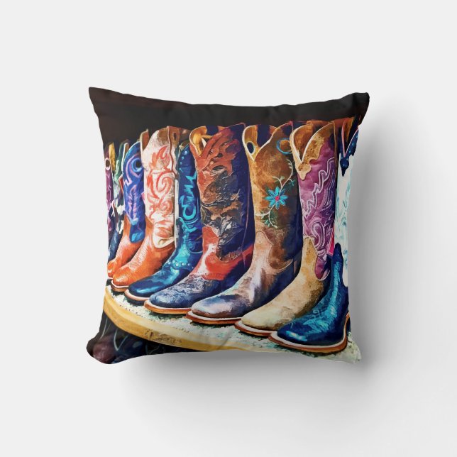 Cowboy Boots Kissen (Vorderseite)