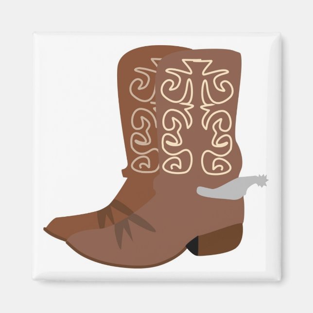 Cowboy Boots mit Spurs Magnet (Vorne)
