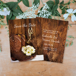 Cowboy Boots Pferde Bit Daisies Barn Save the Date