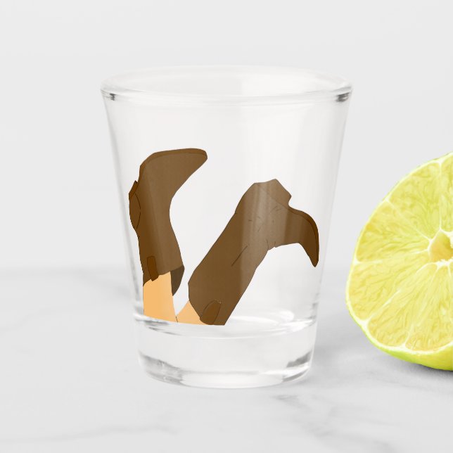 Cowboy Boots Schnapsglas (Vorderseite)