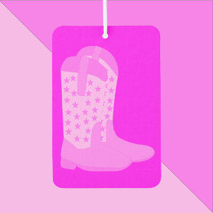 Cowboy Boots Stars Rosa Hintergrund Autolufterfrischer
