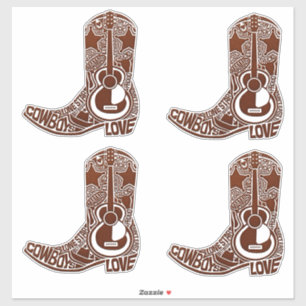 Cowboy Boots Stickers Aufkleber