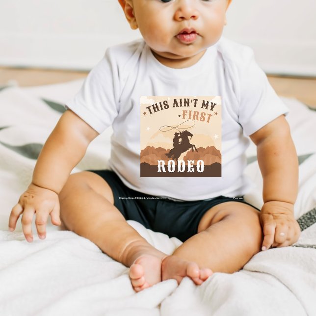 Cowboy Boots T - Shirt, erster Rodeo-Abschlag Baby T-shirt (Von Creator hochgeladen)