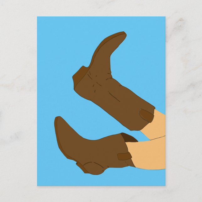 Cowboy Boots Yee-Haw Postkarte (Vorderseite)