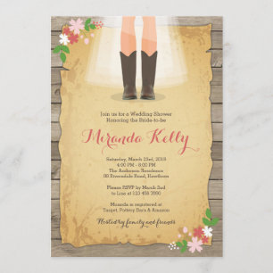 Cowboy-Brautdusche/Rustikale Bridal Einladung