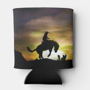 Cowboy Bronc Rider and Bucking Horse Dosenkühler