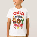 Cowboy Brother of the Birthday Boy T-Shirt<br><div class="desc">Feiern Sie mit diesem besonderen T - Shirt den ersten Geburtstag eines Babys,  ganz besonders und personalisiert</div>