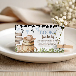 Cowboy-Bücher für Baby-Karte Begleitkarte