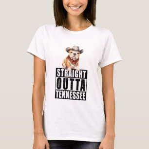 Cowboy Bulldog Straight Outight Tennessee T-Shirt