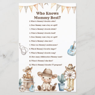 Cowboy Cactus Baby Shower kennt Mommy Best