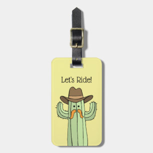 Cowboy Cactus Let's Ride Luggage Tag Gepäckanhänger