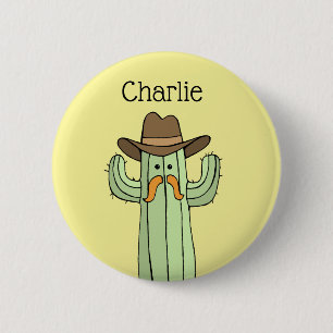 Cowboy Cactus Personalisiert Button