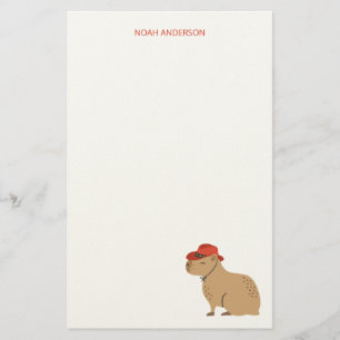 Cowboy Capybara Tierkinder Schreibpapier Briefpapier