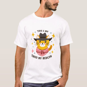 Cowboy Cat Cuteness T - Shirt 2024   klassische Ka