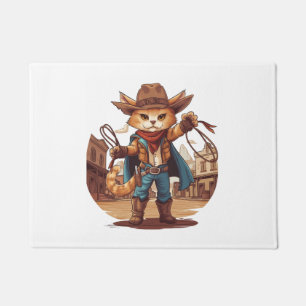Cowboy Cat Fußmatte