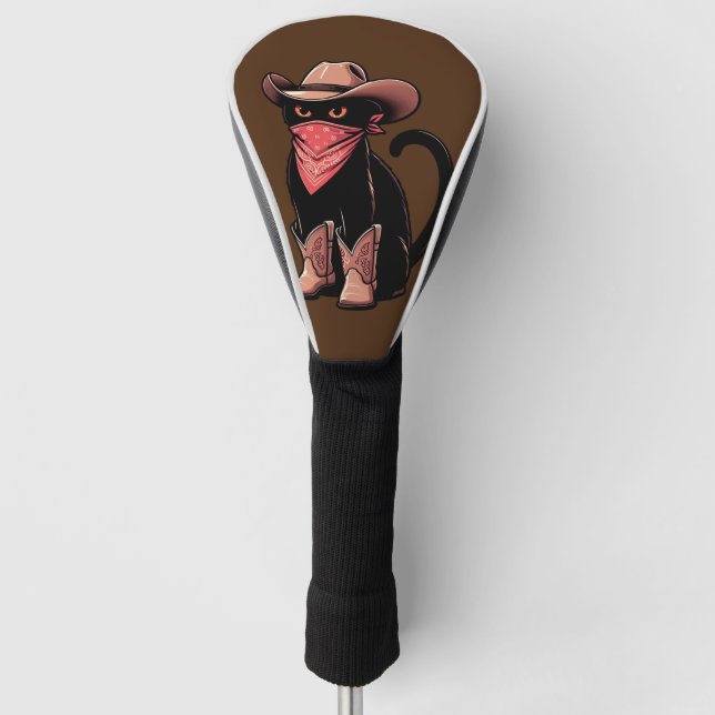 Cowboy Cat Golf Headcover (Vorderseite)