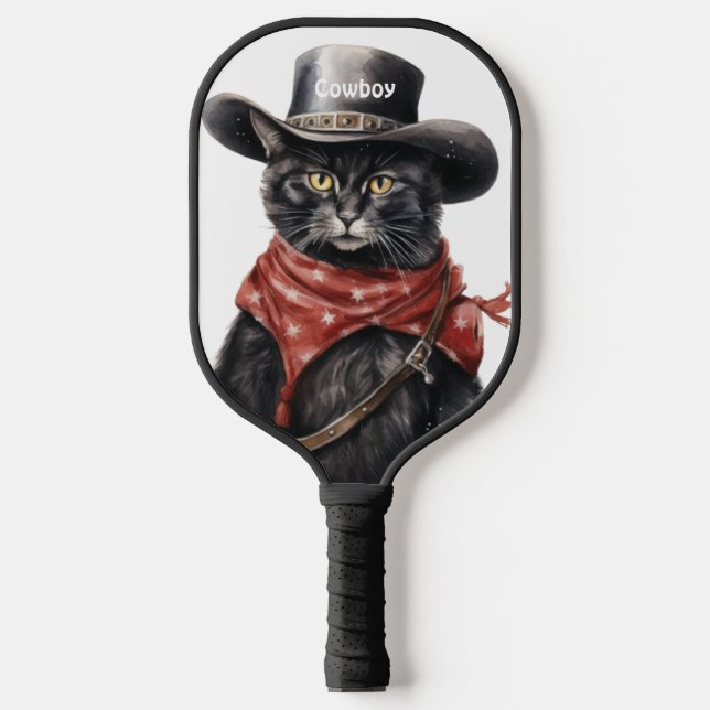 Cowboy Cat Pickleball Schläger (Vorderseite)