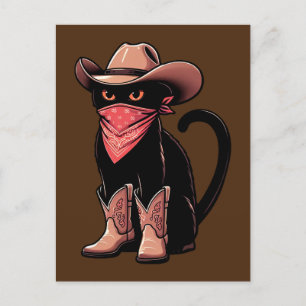 Cowboy Cat Postkarte