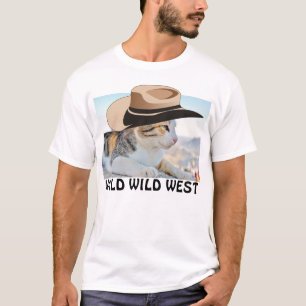 Cowboy Cat Tee Shirt, Wild West