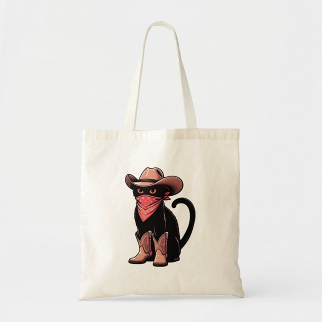 Cowboy Cat Tragetasche (Vorne)