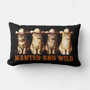Cowboy Cats Wild Western Kitty Graphic, Lendenkissen